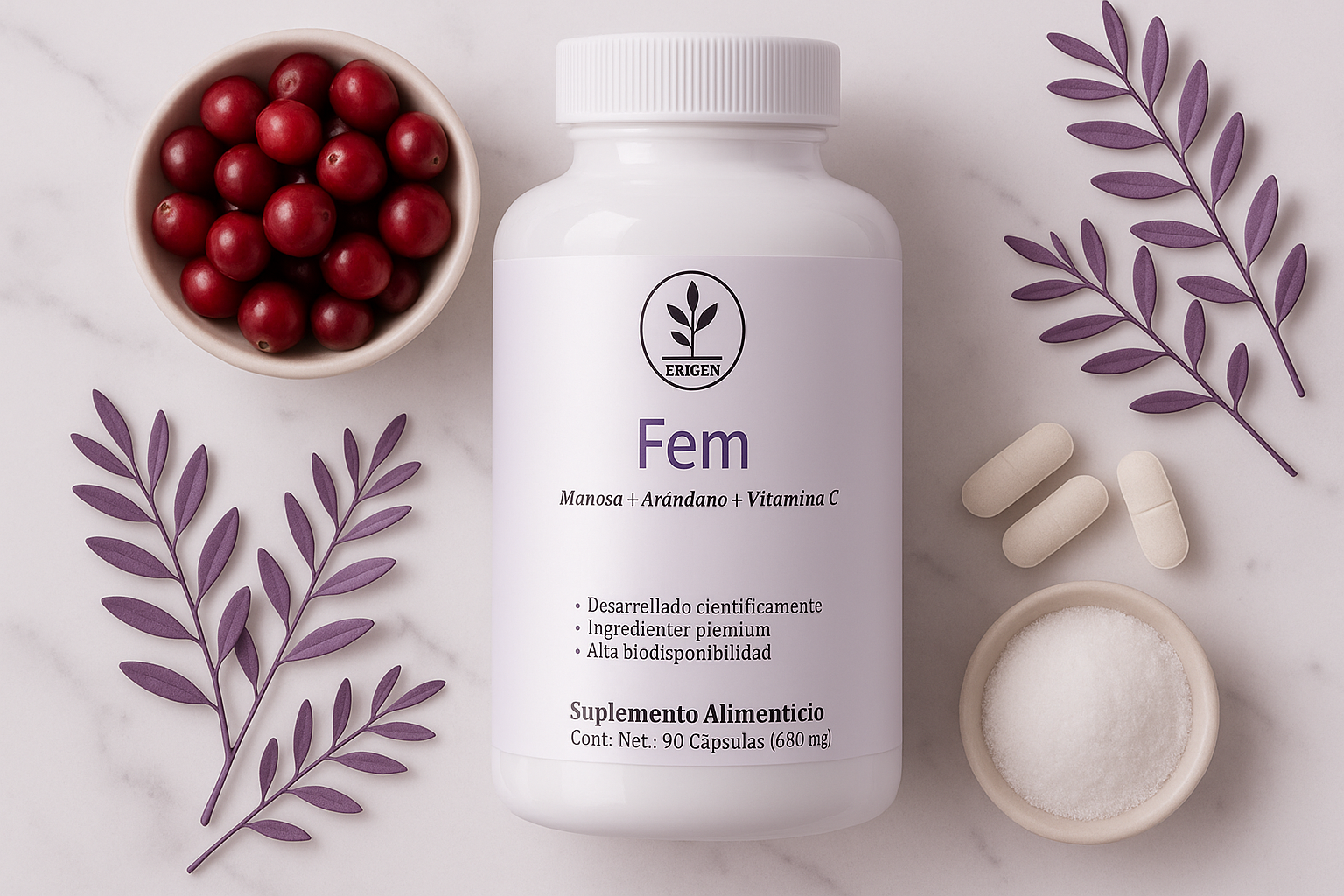 Erigen Fem - Protección Tracto Urinario Femenino | D-Manosa + Arándano